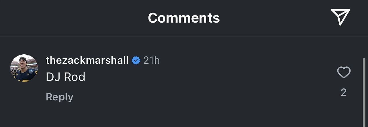 Instagram comment